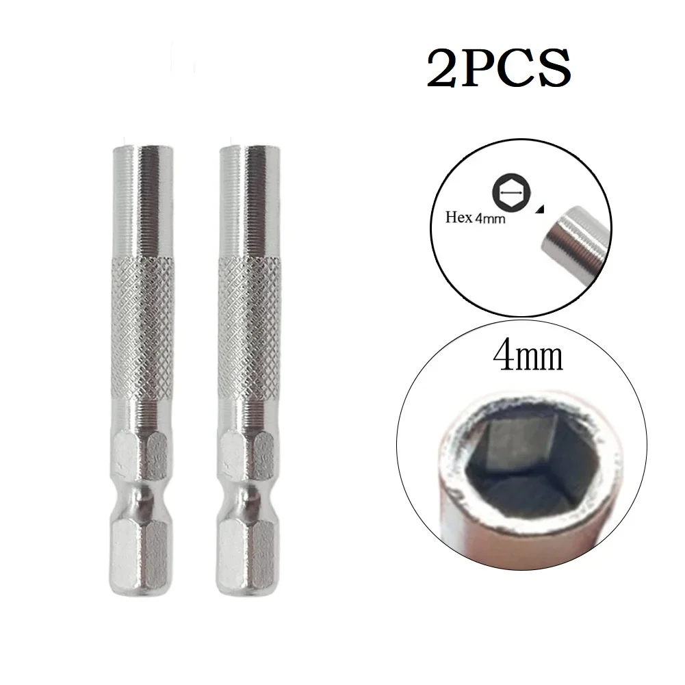 2/5 stücke 1/4 zoll Hex Schaft Einsatz Bit Adapter Zu 4mm Elektrische Schraubendreher Buchse Adapter Magnetische Halter hand Werkzeuge Zubehör