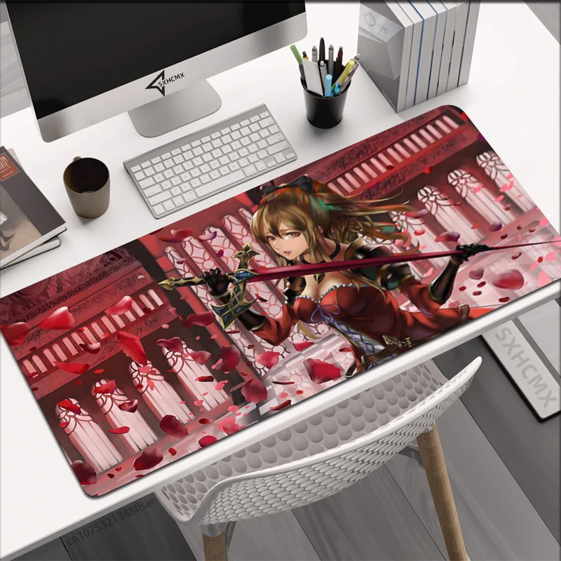 Vira Lilie Granblue Fantasy Anime Large Mouse Pad PlayMat Office Mousepad Game Creative Desk Gaming Mat