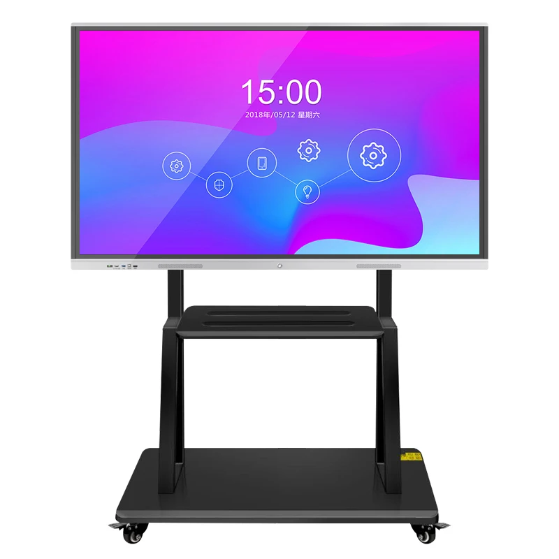 

55-дюймовая цифровая смарт-доска 4K с сенсорным экраном, интерактивная доска для обучения