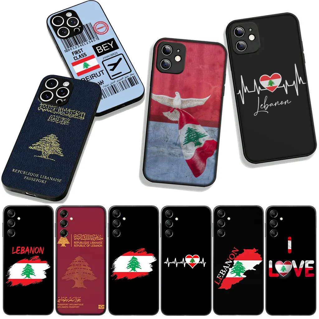 Чехол для Samsung Galaxy S25 S24 S22 S23 FE Ultra Plus A56 A05 A06 A15 A16 A55 S7 Edge с изображением флага Ливана