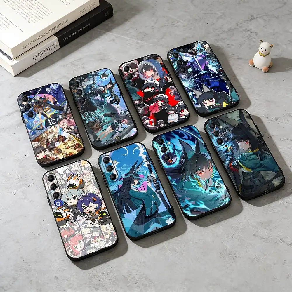 Z-Zenless Zone Zero  Phone Case Black Silicone Soft For Samsung Galaxy A73,A72,A71,A70,A53,A52,A51