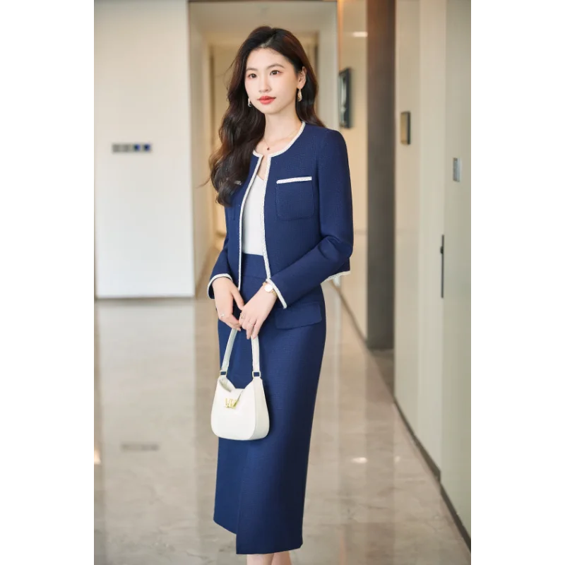 

Women's Business Attire Autumn and Winter New Short Skirt Set Showcases Women's Ability and Competence