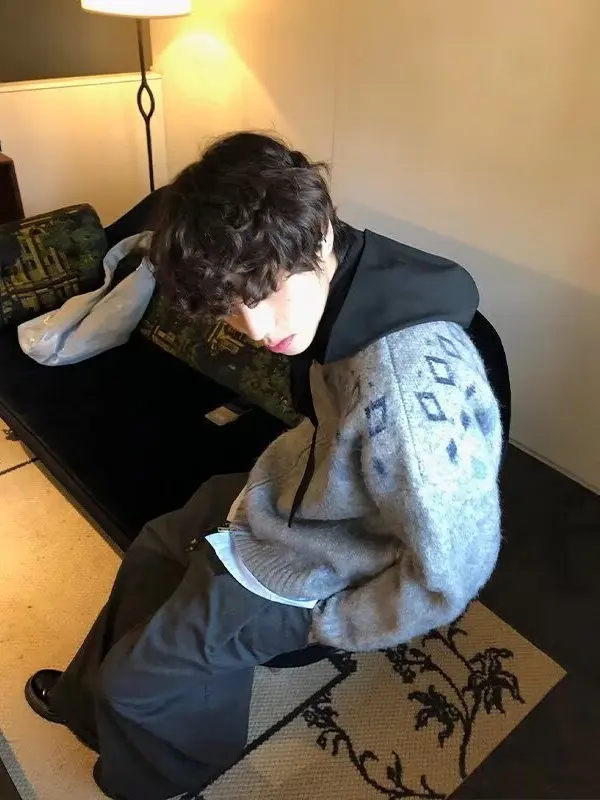 

Vintage Couple Casual Soft Cozy Knitted Sweater Zipper Open Cardigan Men Women Autumn Winter Leisure Foulard Island Sle