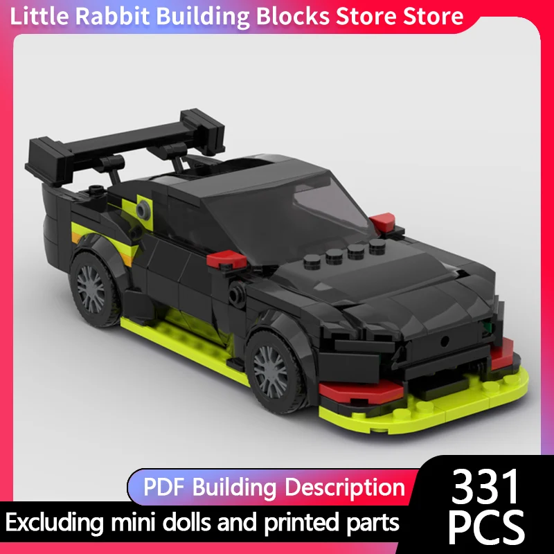 Speed Racing Car Model MOC Building Bricks Mustang Top Tier Sports Car Modular Technology Children Holiday Gifts Assemble Toys