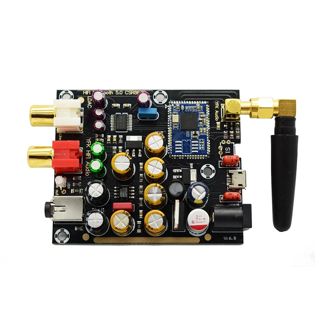 DLHiFi APTX HD LDAC Bluetooth 5.0 Receiver Decoded Audio Board PCM5102A CSR8675 24BIT I2S DAC Decoding(B)&A78P