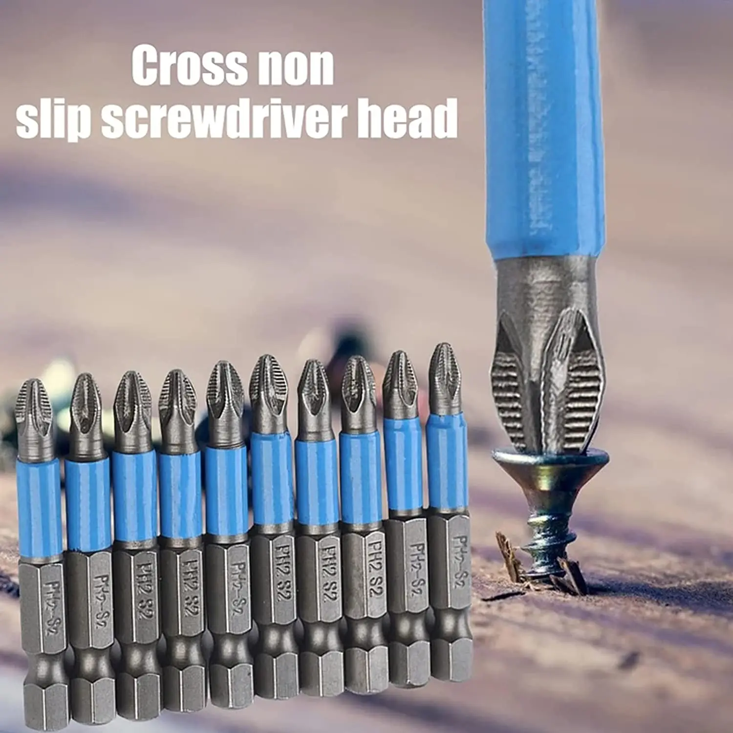 12pcs Magnetic Screwdriver Bit Set Anti Slip Non Cross Phillip Electric Drill Driver Head Kit Impact Batch Power Hand Tool PH PZ