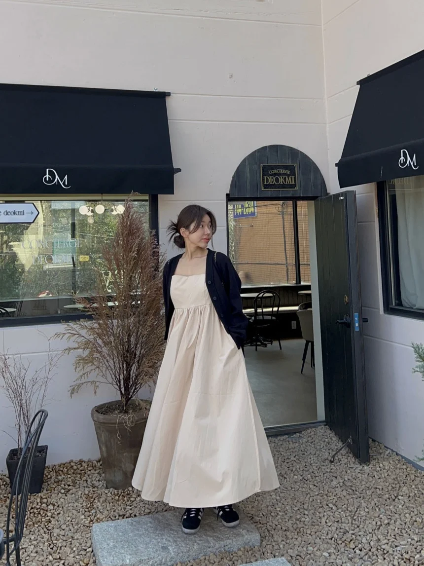 Simples chique verão strapl dr feminino doce jovem maxi saia camadas de algodão a linha saia cintura alta commute dr