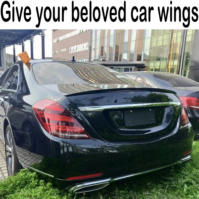 For 2014 15 16 17 18 19 20 Mercedes Benz S Class S300 S350 S400 S500 S550 S63 Rear Trunk Lid Boot Car Spoiler Wings Tuning