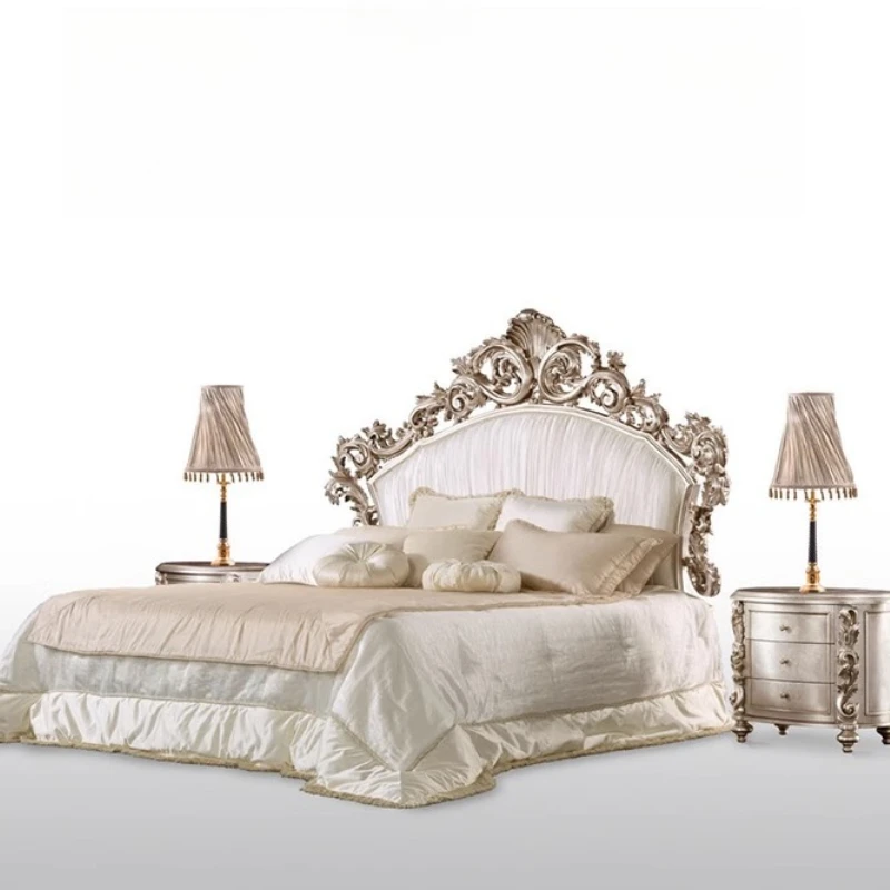 

French Light Luxury Bed Comfortable Double High Quality Designer Aesthetics Bed Modern Wedding Unusual Beliche Home Furniture