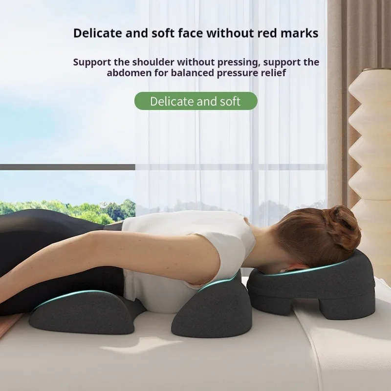 Face Down Pillow Cotton SPA Reusable Comfortable Office Home Ergonomic Headrest Massage Face Cradle Massage Pillow Face Down