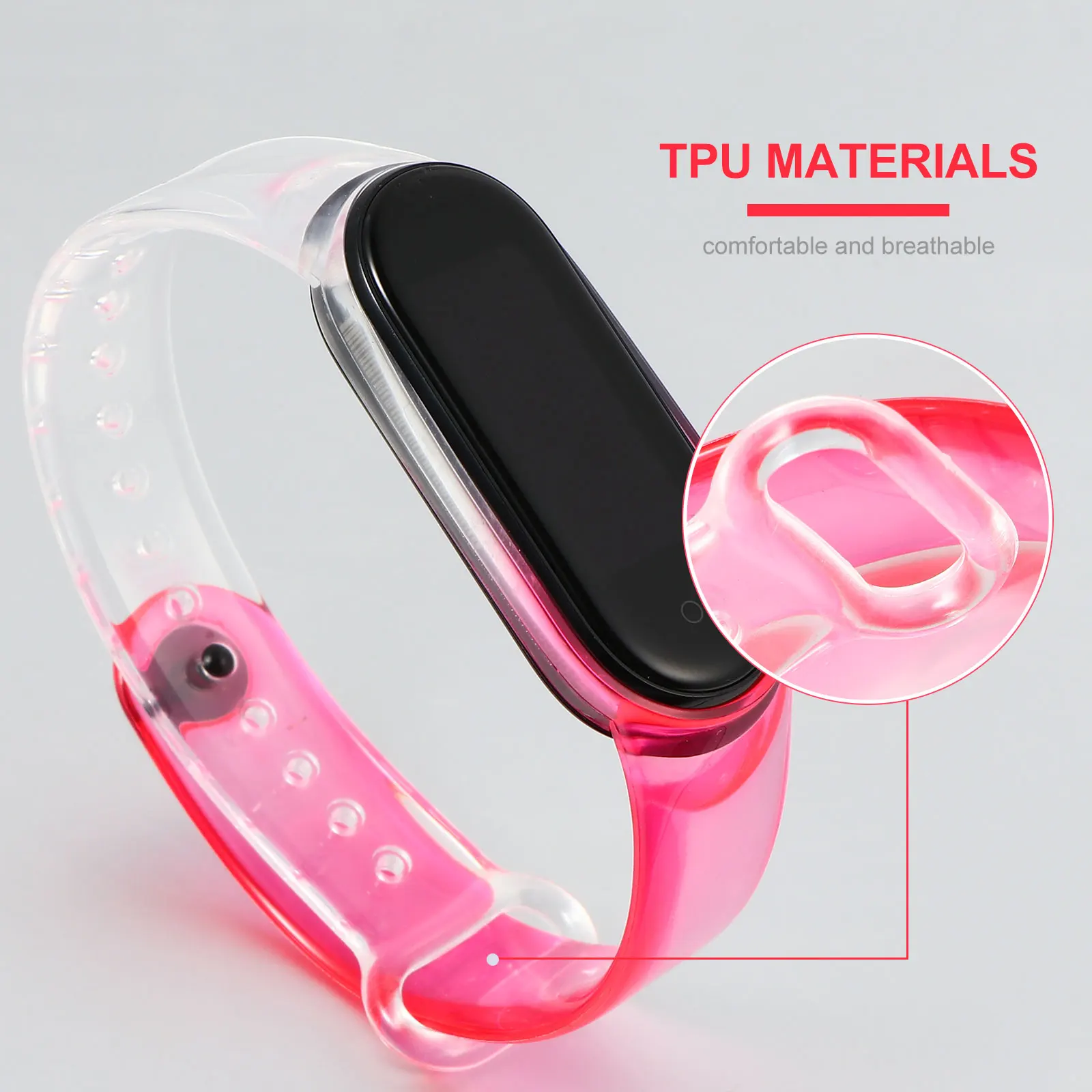 

Adjustable Transparent Tpu Watch Strap For Mi 5 Simple Wristband Replacement Fashion Delicate Band Gift Watchband