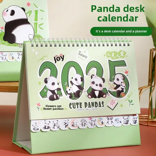 2025 판다 문화 및 창의적인 기념품 달력, 카운트다운 달력, 책상 달력, 지울 수 있는 달력 메모판, 신제품 