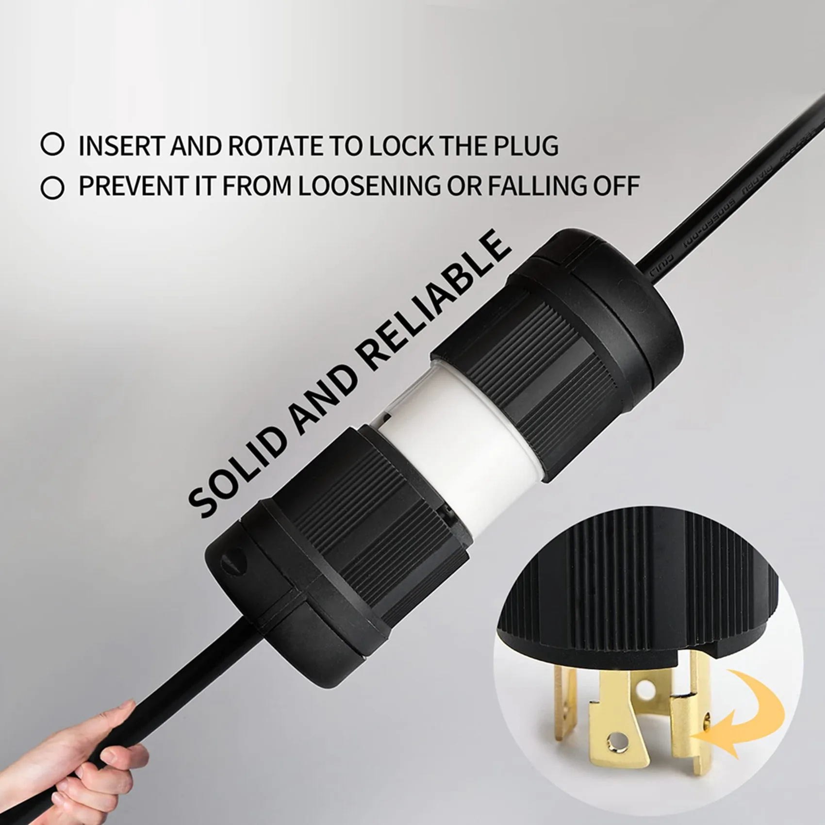 A01F-2X 30A Locking Plug/Connector For Generator,NEMA L14-30P & L14-30C,125/250V 3 Pole 4 Wire Grounding Electrical
