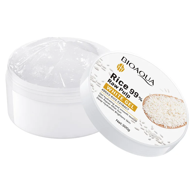 BIOAQUA White Rice Raw Pulp Face Gel Creams Moisturizing Face Cream Hydrating Brightening Facial Gel Skin Care Products