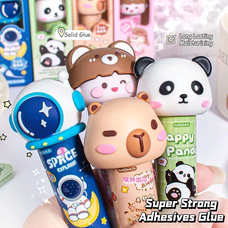 

1Pc Cartoon Capybara Solid Glue Super Strong Adhesives Glue Stick Paper Sticker Solid Glue Student Stationery Office Supplies