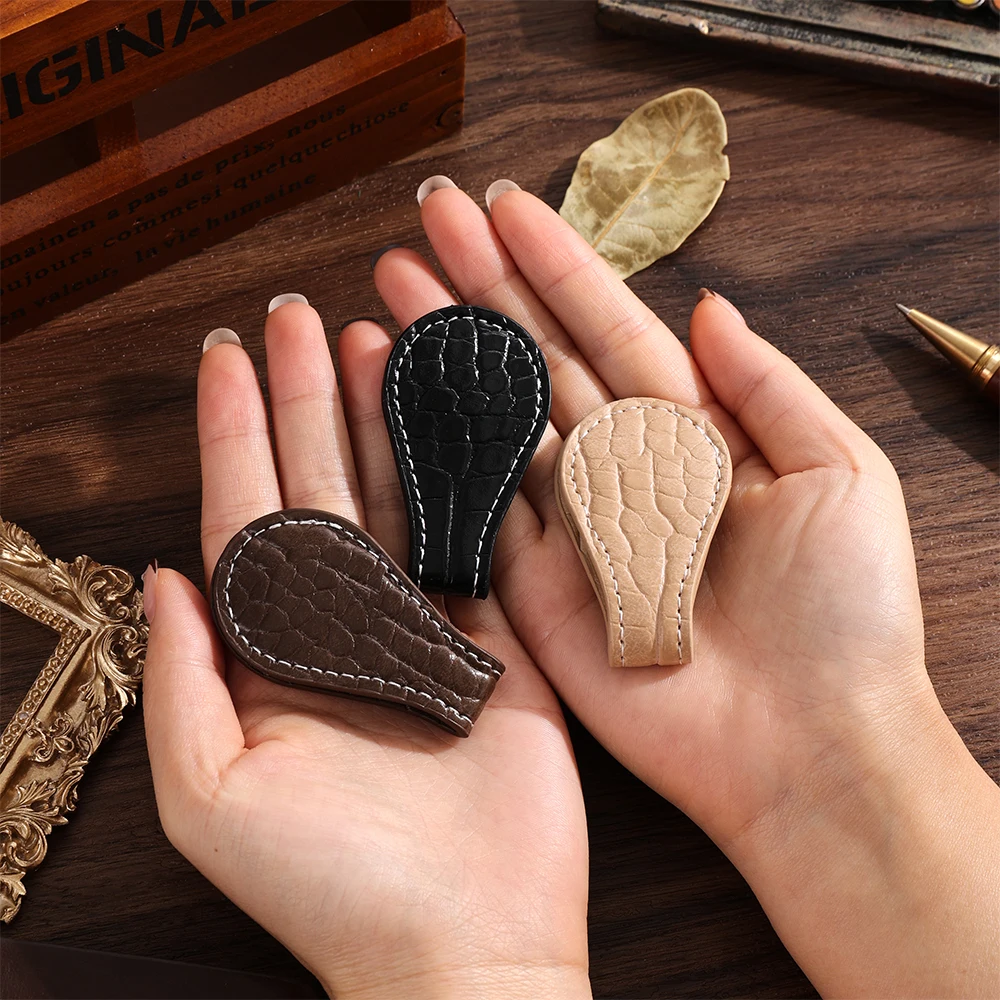 3 Pcs Magnetic Page Marker Set Vintage PU Book Page Saver Secure Grip Planner Clip For Students Writers, Thoughtful Reading Gift