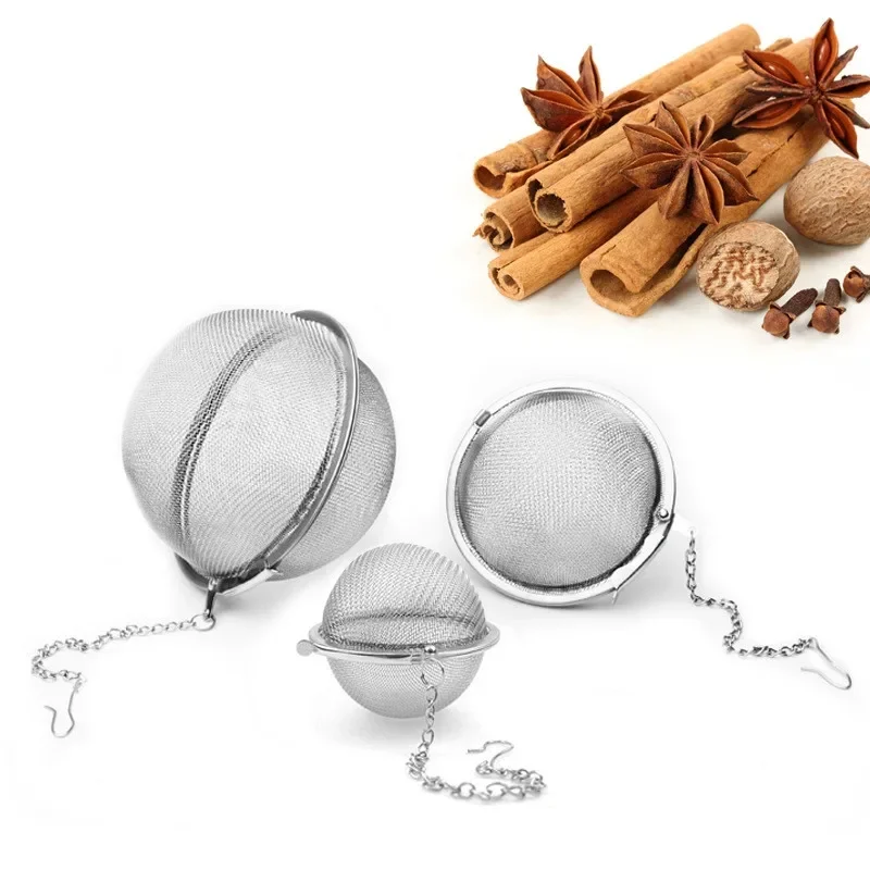 1pc Stainless Steel Tea Infuser Sphere Locking Spice Tea Ball Strainer Mesh Infuser Tea Filter Strainers Kitchen Tools Theezeef