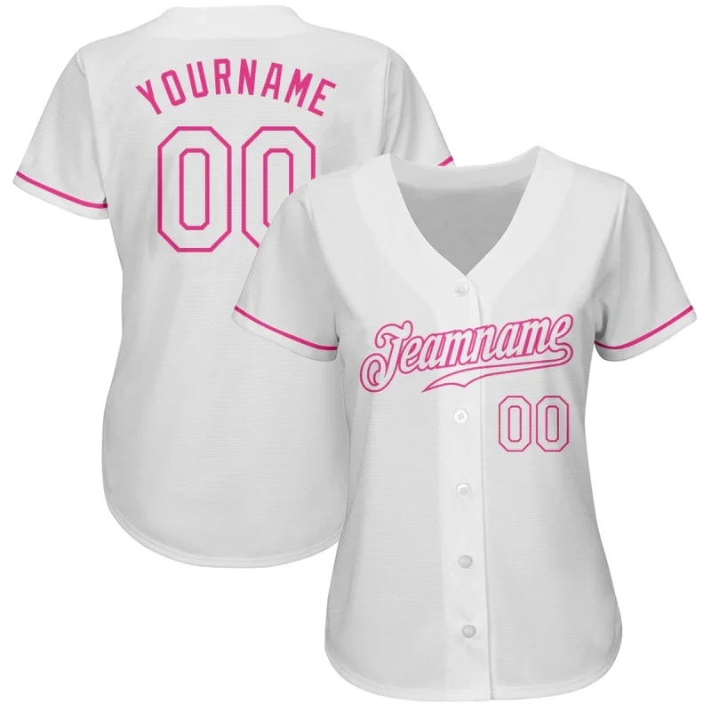 Custom Pink Baseball Jersey Men and Women Section Shirt 3D Printed Shirt Casual Team Shirts Hip Hop Unisex Tops