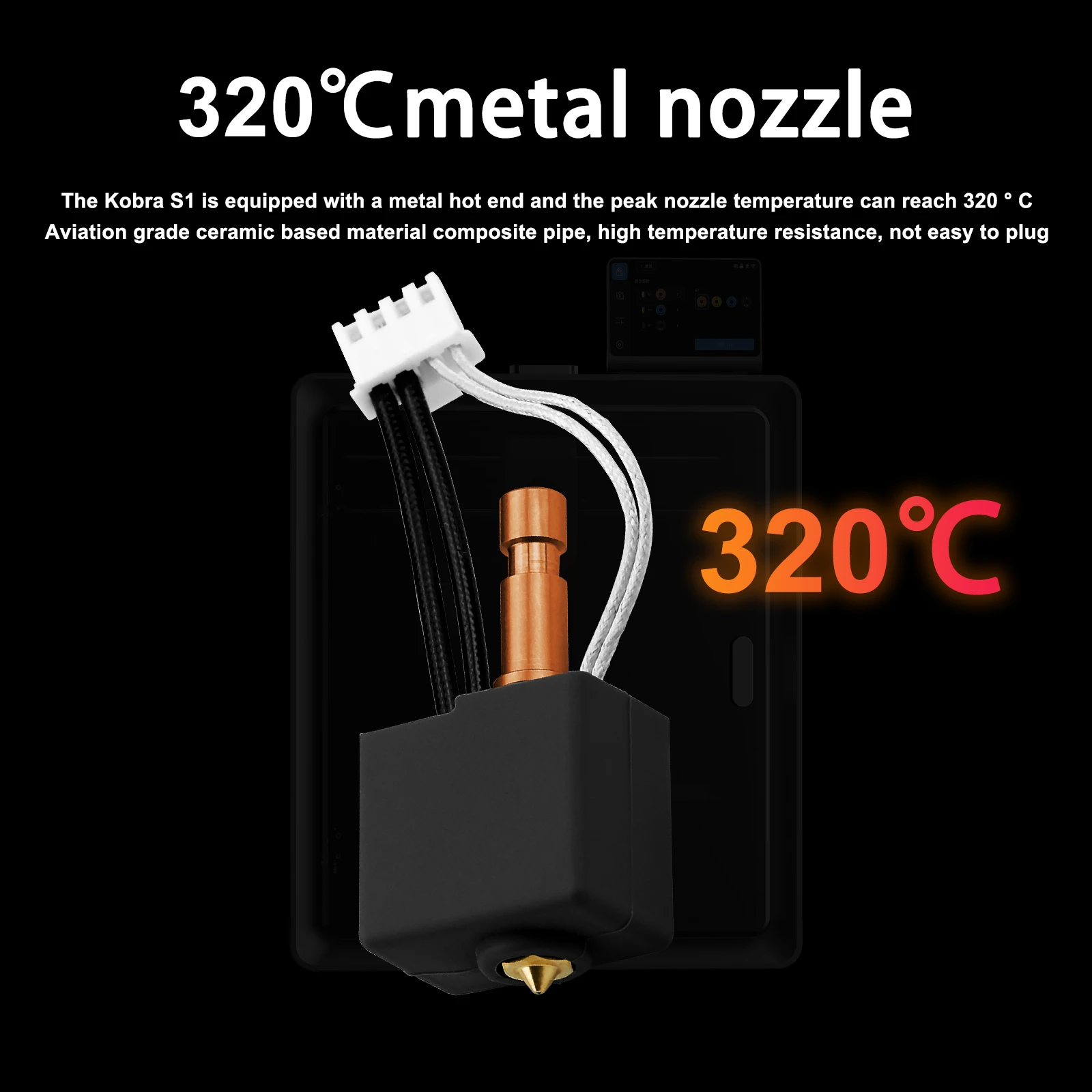 Zestaw do modernizacji Anycubic Kobra S1/S1C, bimetaliczny hotend, mosiężna dysza, bimetaliczny kanał, części zamienne i akcesoria do Kobra S1 Combo. — zdjęcie produktu 4