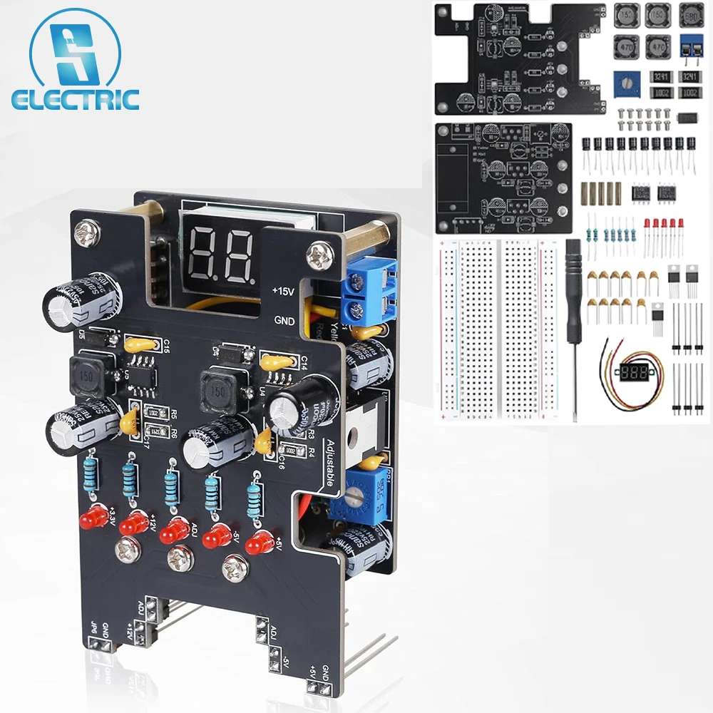 DIY Netzteil Board Löten Kit Universal Spannung Ausgang Regler Step Down Buck Netzteil Modul Löten Praxis