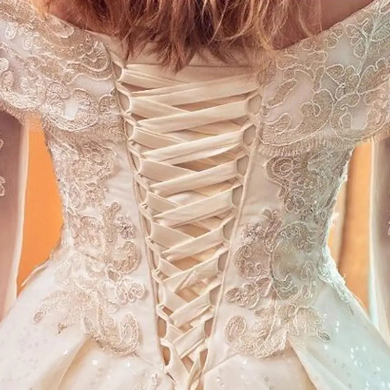 39BD Satined Corset Laceup Back Kits for Wedding Gown Corset Back Set 4Meters Length