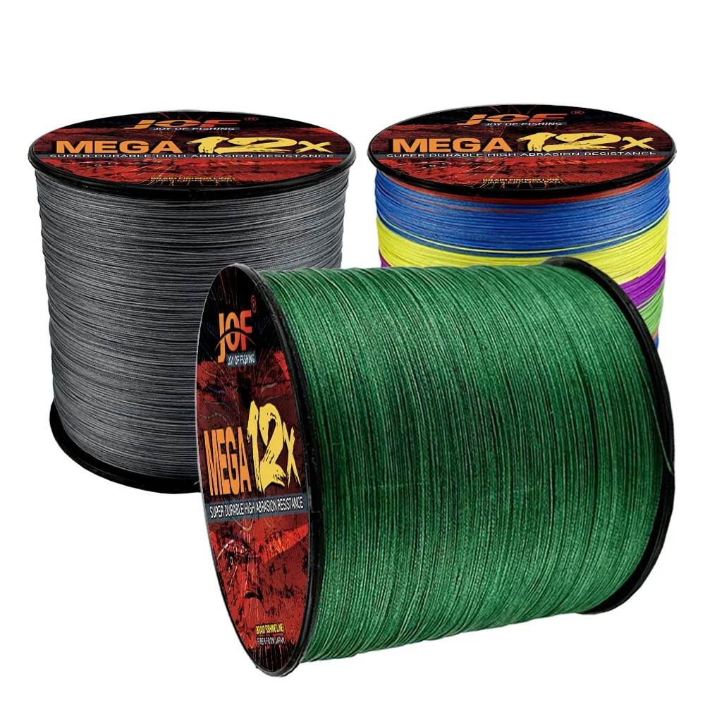 JOF 300M X4/12 Strands Multifilament Durable Braided Fishing Line Diameter 0.11mm-0.55mm Floting Wire Super Stronger 10-120LB