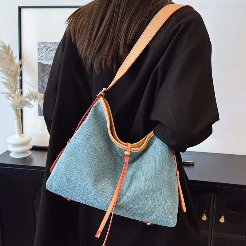 

Large Capacity Simple Canvas Bags Casual Versatile Crossbody Tote Bag Women Popular Shoulder Commuting Bag For All Seasons