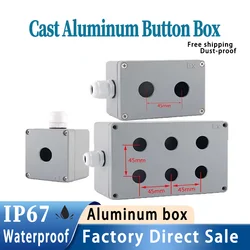 Explosion-proof cast aluminum waterproof button switch control box opening 22mm emergency stop switch button box aluminum alloy