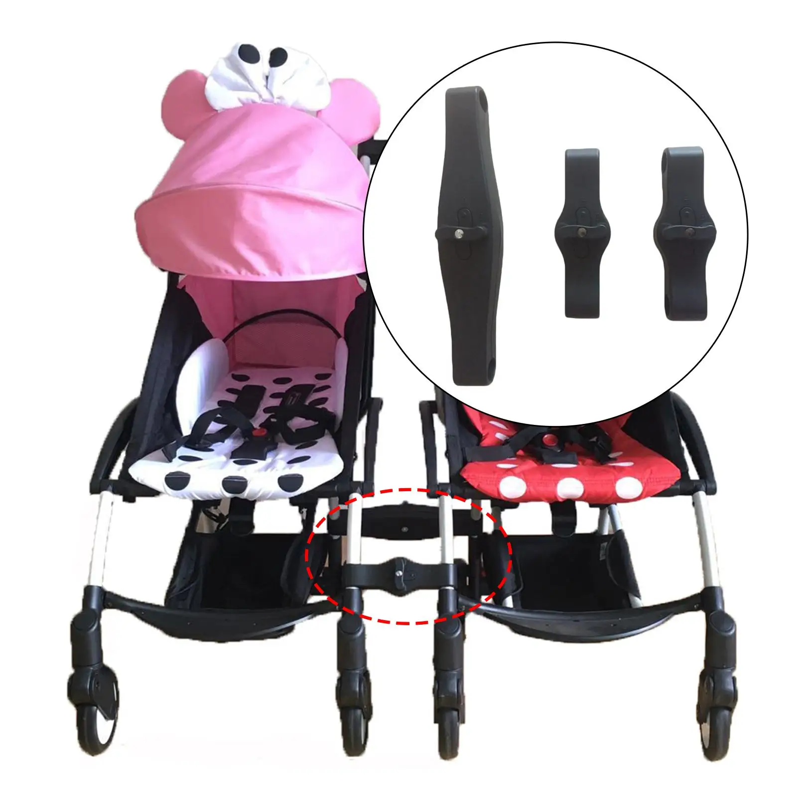 

Strollers Connectors Dual Pram Strollers Connectors for Yoga Strollers Replacement