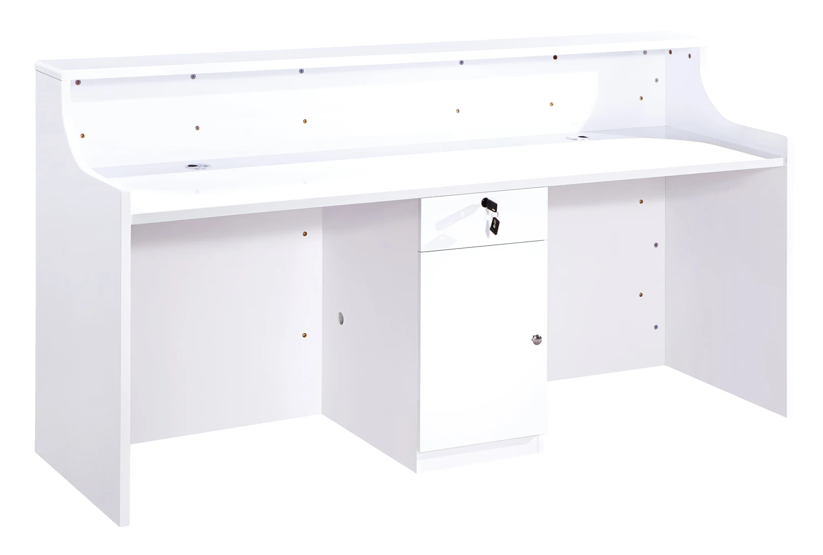 *Customizable Modern White Commercial Reception Desk with Unique Buildings and Furniture Design for Office Hotel Salon