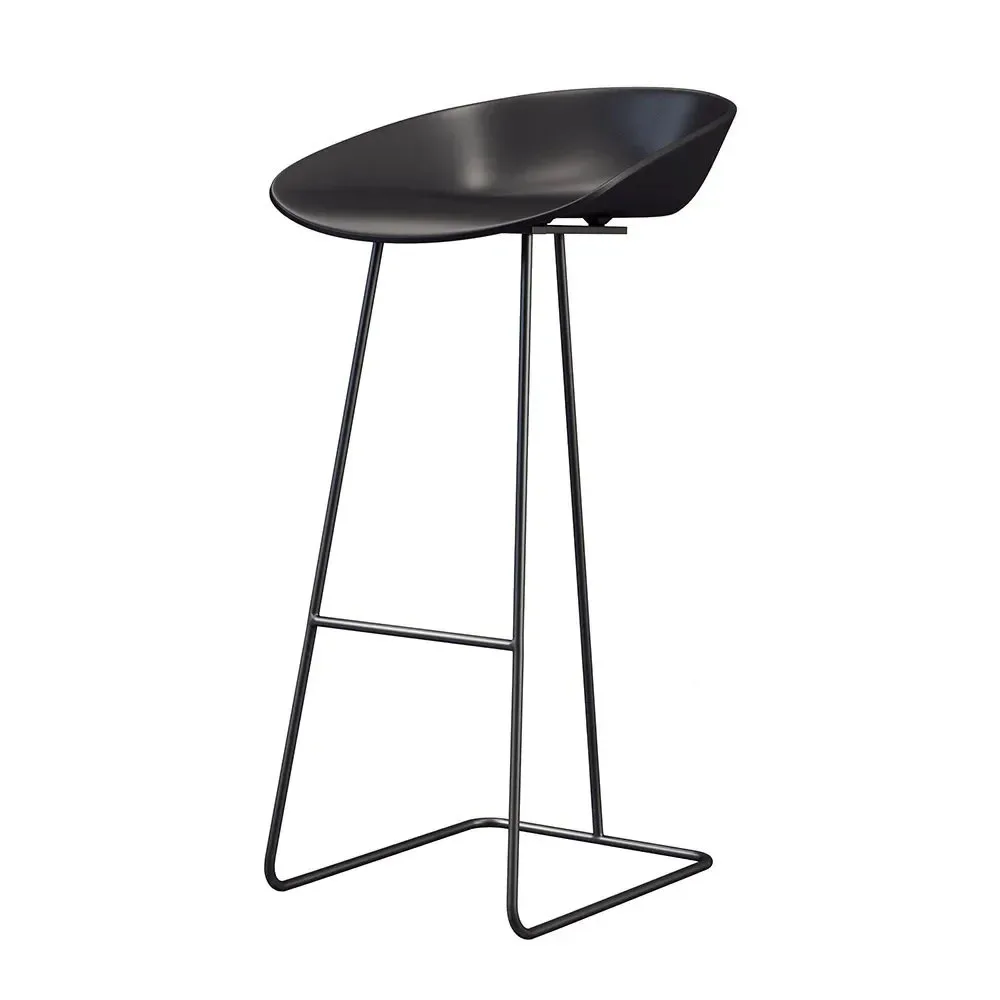 Taburete de Bar nórdico, silla alta de hierro forjado, minimalista, moderno, para restaurante, oficina, comedor, juego de muebles creativos