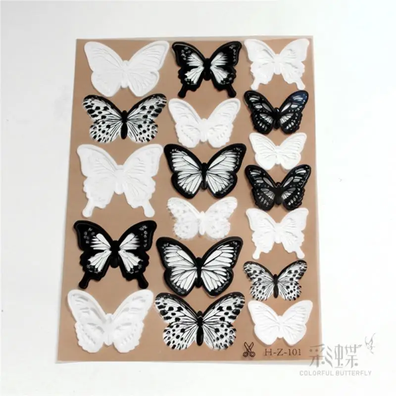 18Pcs 3D Butterfly Wall Stickers PVC Self Adhesive Wallpaper Colorful Butterfly Wall Sticker Living Room Window Decal Home Decor