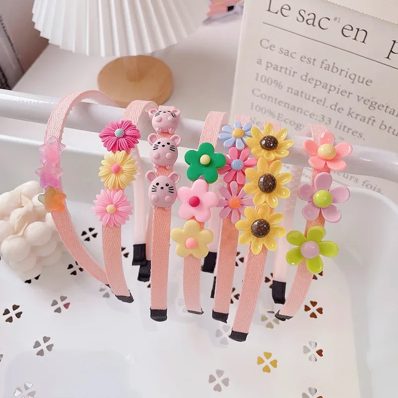 2021 Korean Children\'s Hair Accessories Cute Super Cute Princess Hair Hoop Girl Baby Headband Girl Anti Slip Hairpin Headdress