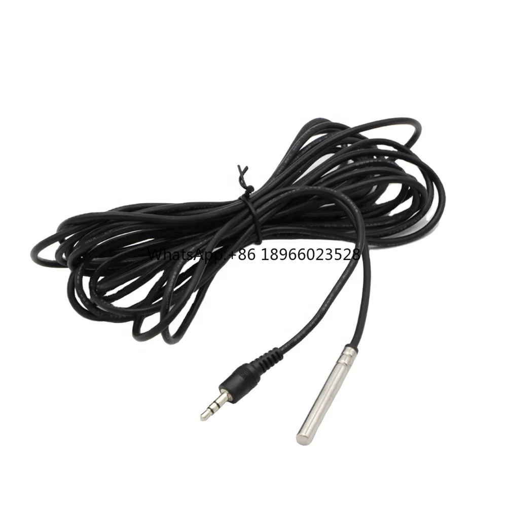 

GTS200 one Wire PVC Cable 3.5mm Jack Waterproof DS18B20 Temperature Sensor