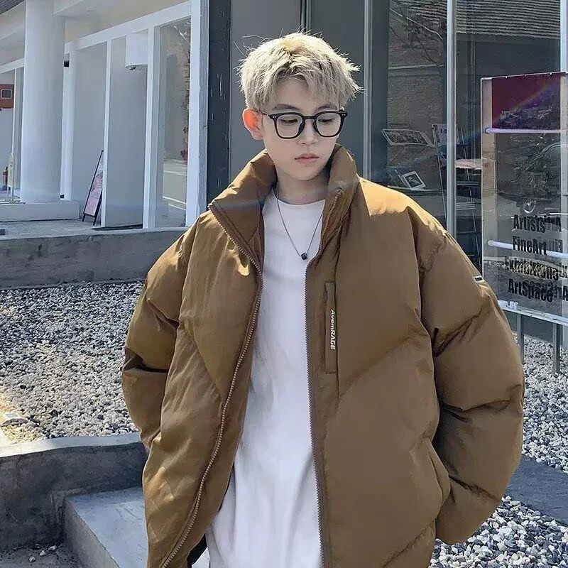 جاكيت شتوي رجالي جديد لعام 2024، سميك ودافئ، بتصميم رياضي عصري وأنيق، بأكمام طويلة وإغلاق بسحاب #5