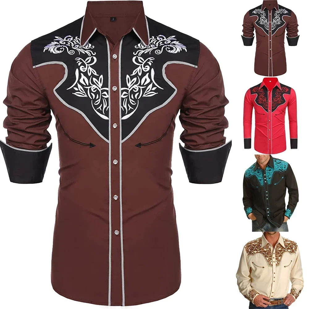 Kleding Heren Tops Shirts Zachte lange mouwen Losse slanke werkkleding Blouse Ademende button-down kleding Comfortabel