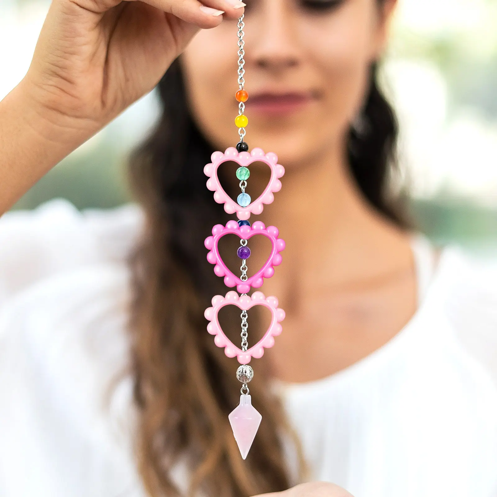 Heart Shaped Acrylic Focal Bead Frames 18Pcs with Holes for DIY Jewelry Bracelets Phone Cases Car Decorations