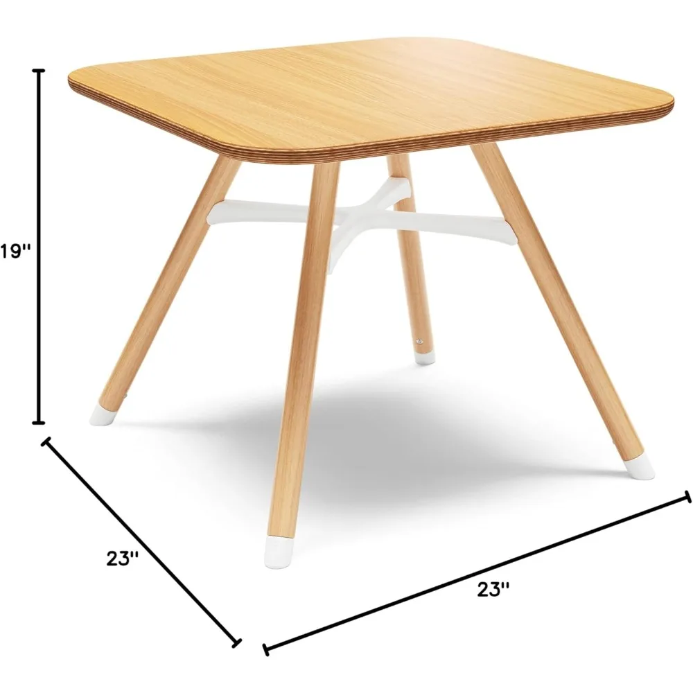 De Speeltafel, Houten Voorschoolse Tafel En Kinderactiviteitentafel Met Eenvoudig Schoon Te Maken Oppervlak-Snel En Gemakkelijk In Te Stellen-Veilig En Veilig