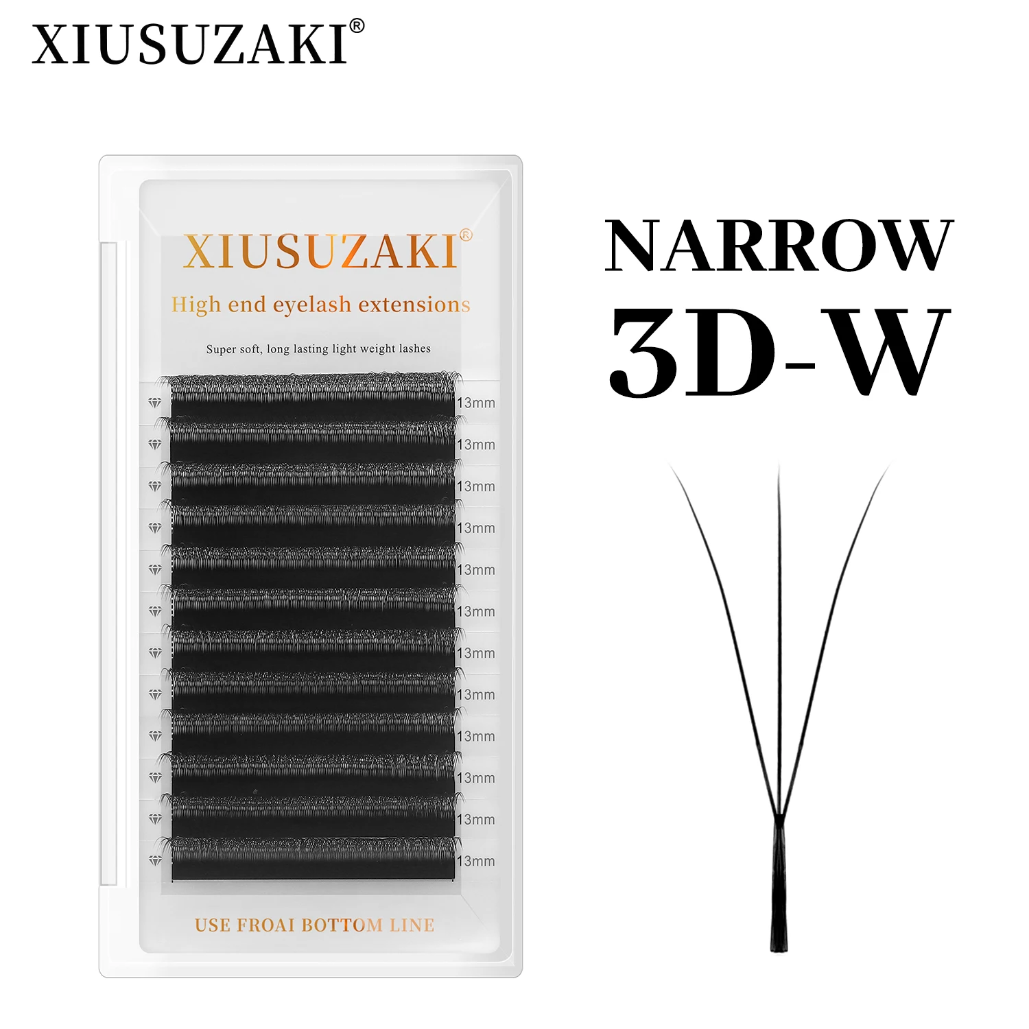 XIUSUZAKI Narrow W Shaped Lashes Extensions Premade Fans Individual Eyelashes Extensions Easy Fan False Lashes Suppliers