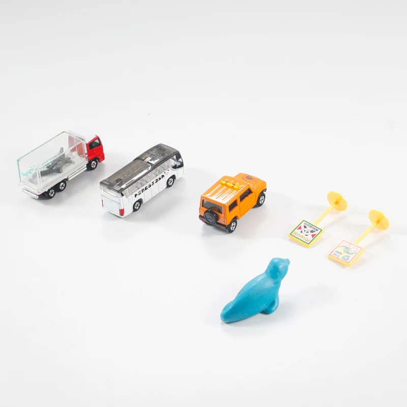 Takara Tomy 3 Stuks Dierentuinvoertuigen Set Schaal 1/64 Legering Auto Speelgoed Motorvoertuig Diecast Metalen Model Cadeau Voor Jongens