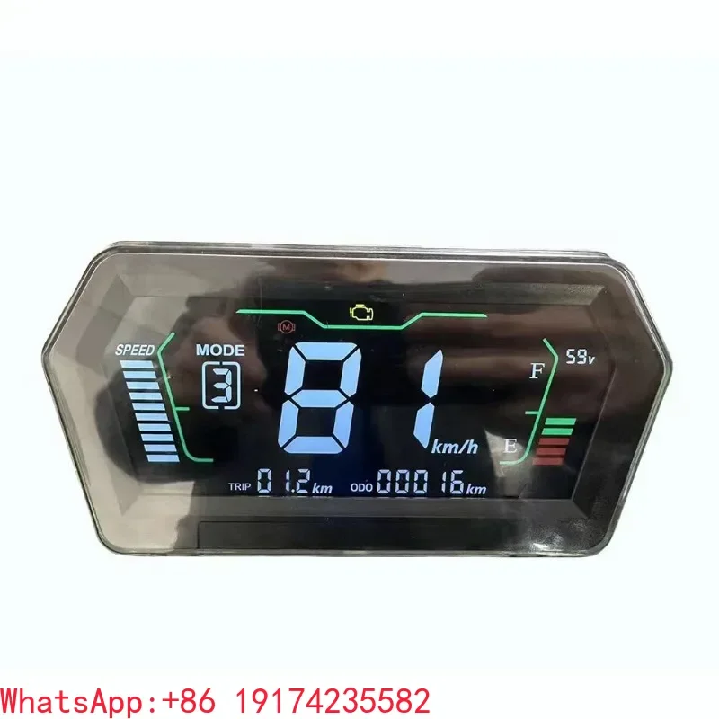 72V‑96V LCD Adjustable Speedometer CAN One‑Line Communication For E‑Scooter E‑Motorcycle Controller Repair Spare Parts