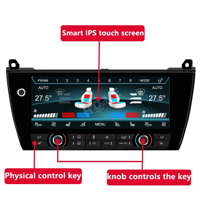 Central control LCD Climate Control AC Panel For BMW 5 Series F10 F11 F18 2011 - 2017 Air Conditioning Control