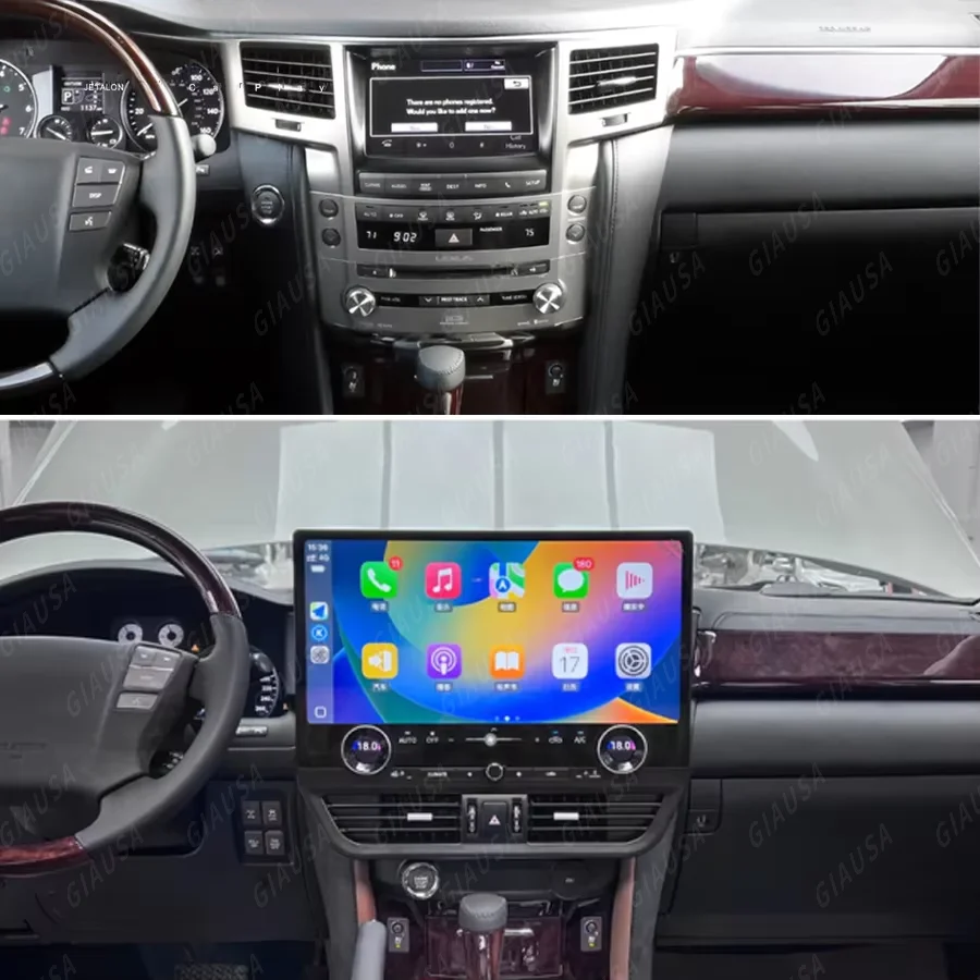 

Ls 19,8 "для Lexus Lx570 Android 13, автомобильный радиоприемник с сенсорным экраном, Carplay, GPS-видеоплеер, мультимедийное головное устройство, автонавигация
