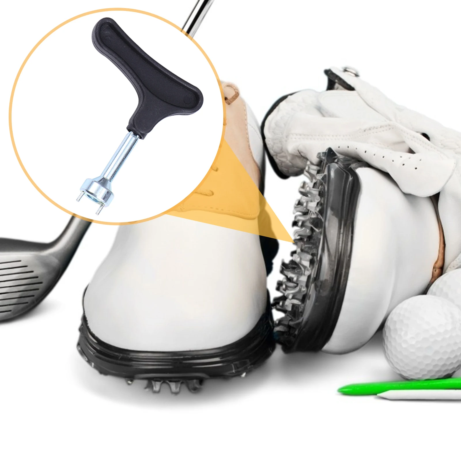 

Shoe Spike Remover Durable Zinc Alloy Portable Golfs Accessories Repair Tool Nail Lifter Cleat Spike Wrench Practical