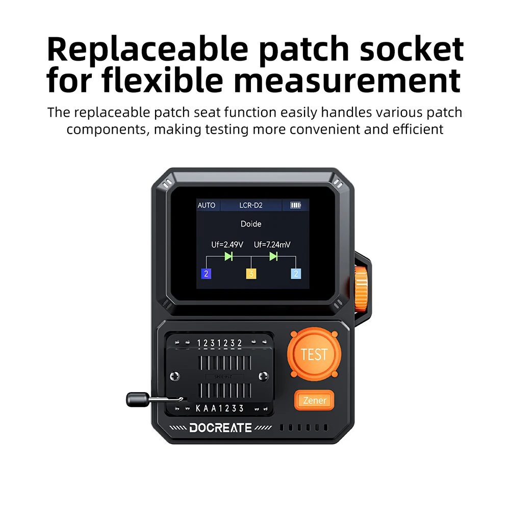 LCR-D2 Transistortester Hochpräziser Multifunktionaler Elektronischer Komponentendetektor für Kondensator-, Widerstands-, MOS- und FET-Tests – Detail 5