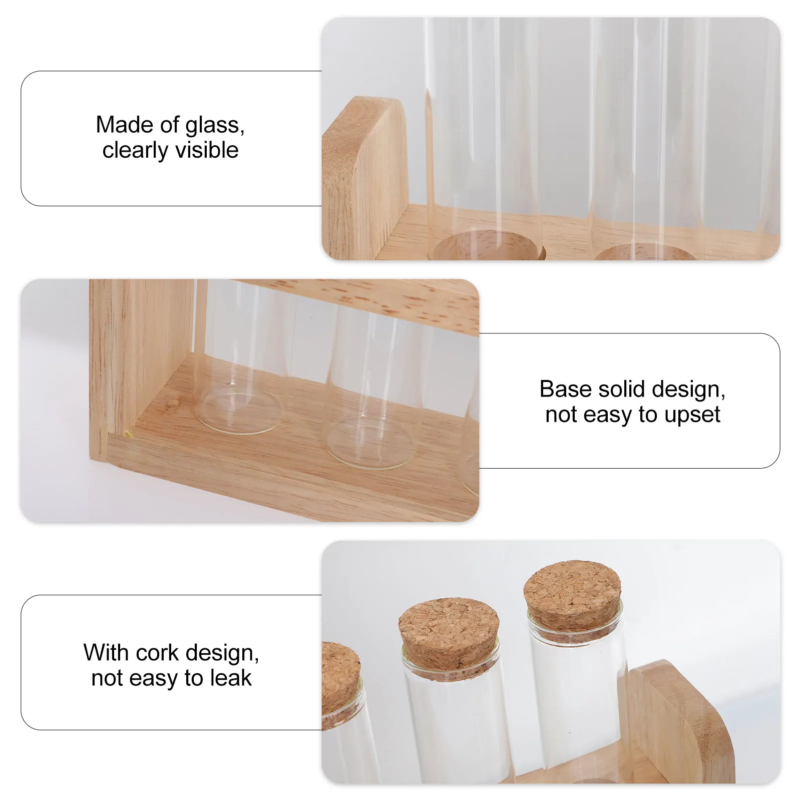 

Coffee Bean Display Stand Test Tubes Rack Holder Household Storage Glass Multifunctional Vial Candy