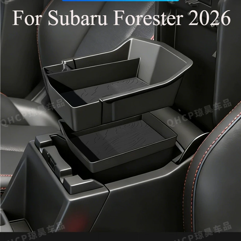 

For Subaru Forester Left 2026 6th Gen Center Console Organizer Tray – Armrest Storage Box Divider, Interior Accessories