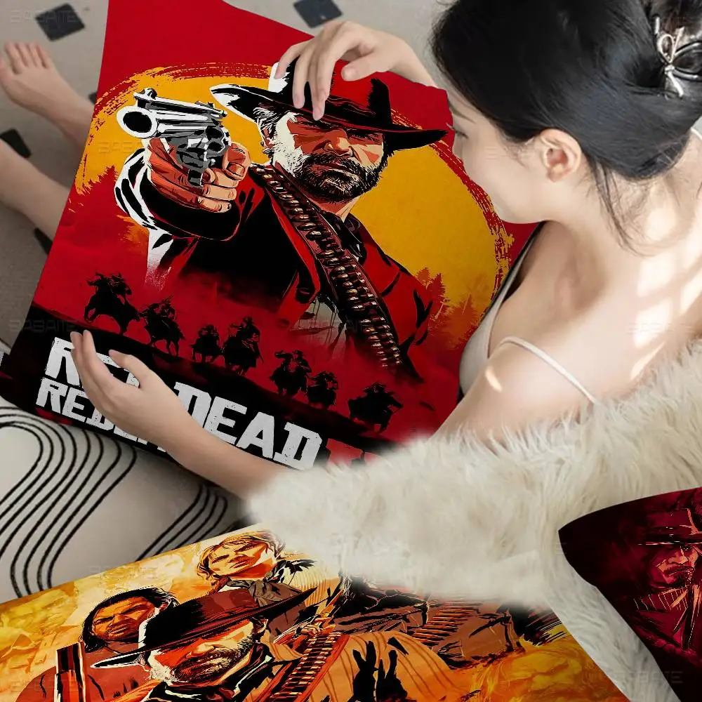 Game R-Red Dead Redemption RDR Pillow Cover Sofa Cushion Cover Home Room Decoration Children Gift