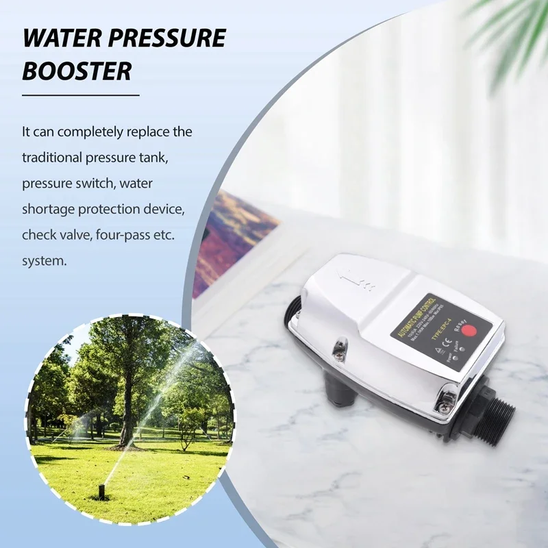 for Active!Water Pressure Booster Starting Controller Adjustable 1 Inch Pipe Automatic Pump Control on Off Mass Flow Switch 220V