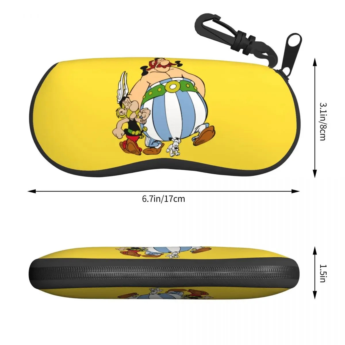 Custom Asterixs And Obelixs Adventure Comic Shell Glasses Case Unisex Cool Eyeglasses Case Sunglasses Protector Box